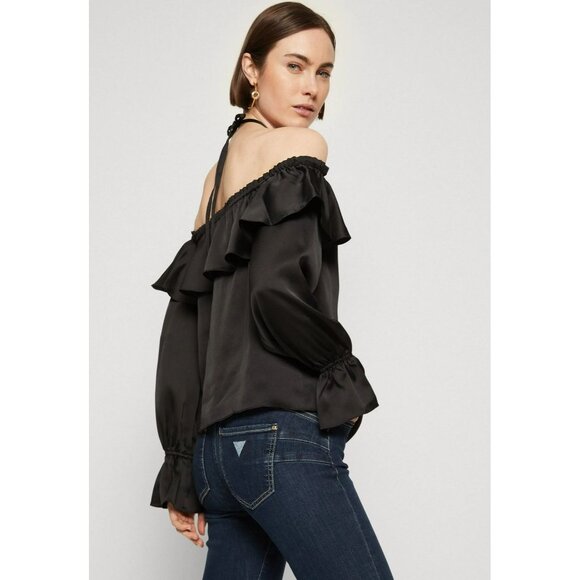 NWT MARCIANO BY GUESS DIXIE - Blouse - jet black Size 6 Retail $150 - Picture 11 of 12